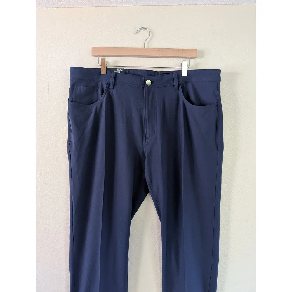 Dunning Mens Stretch Performance Golf Pants Navy‎ Blue 38/30 Athletic Tech Chino